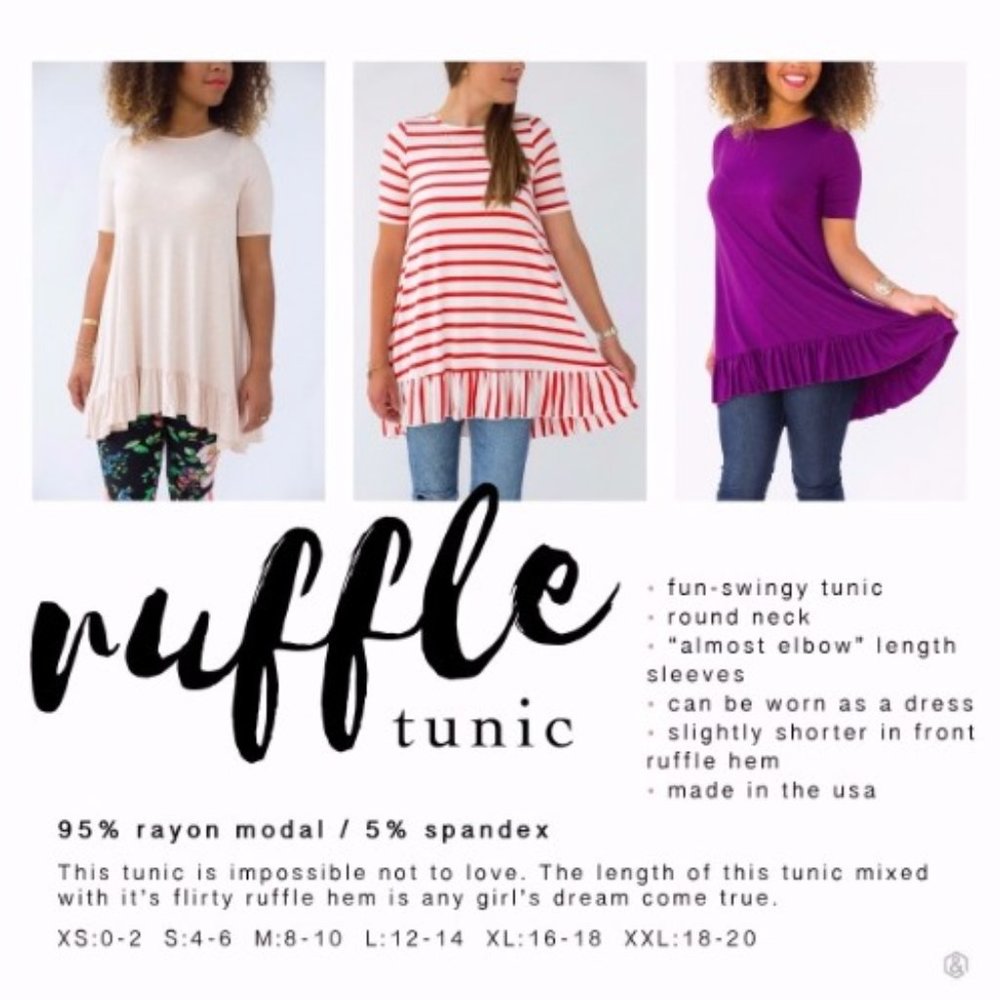 Black Ruffle Tunic - Agnes & Dora